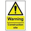 Warning Construction Site Sign - RPVC, 200 X 300mm